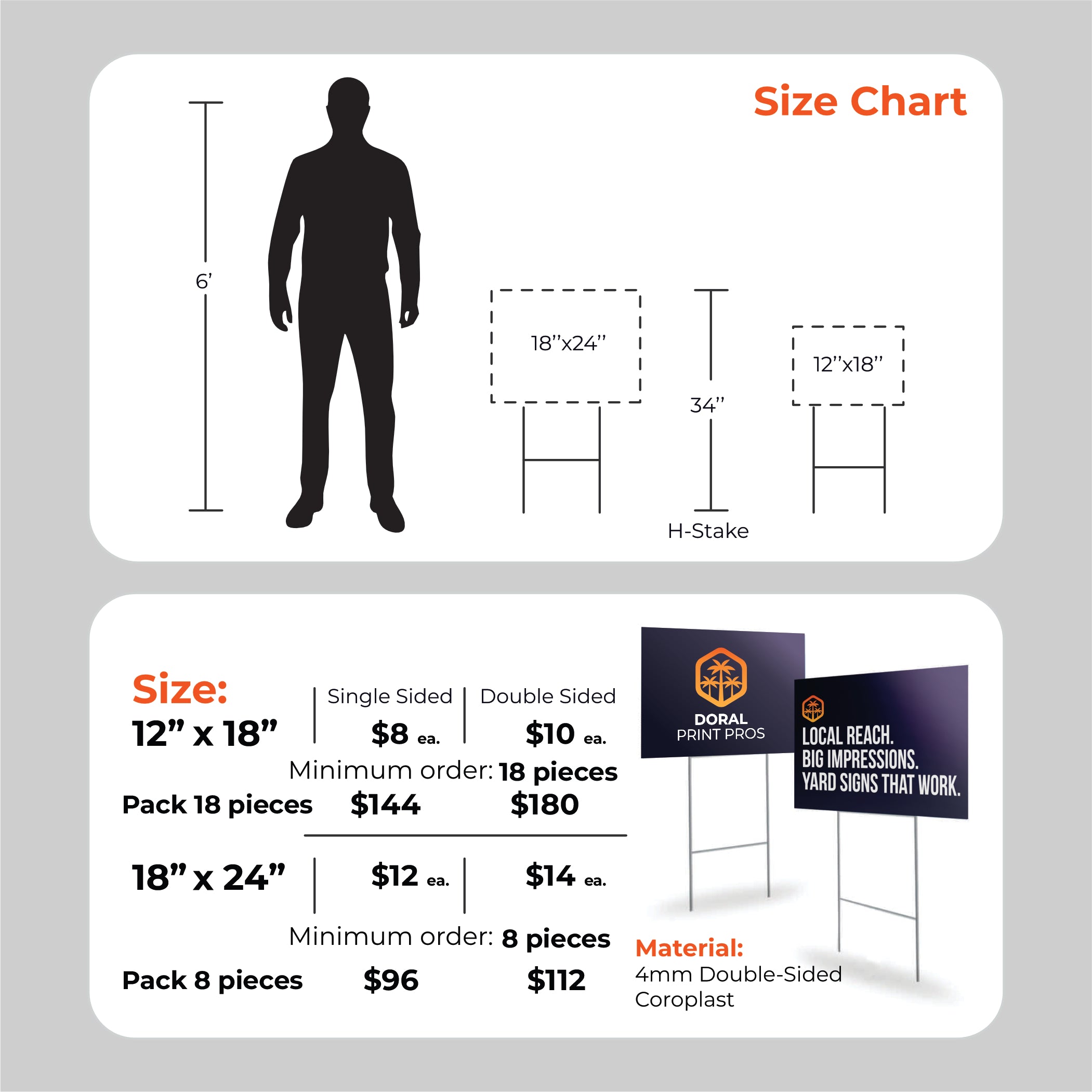 Yard Signs and H Stake