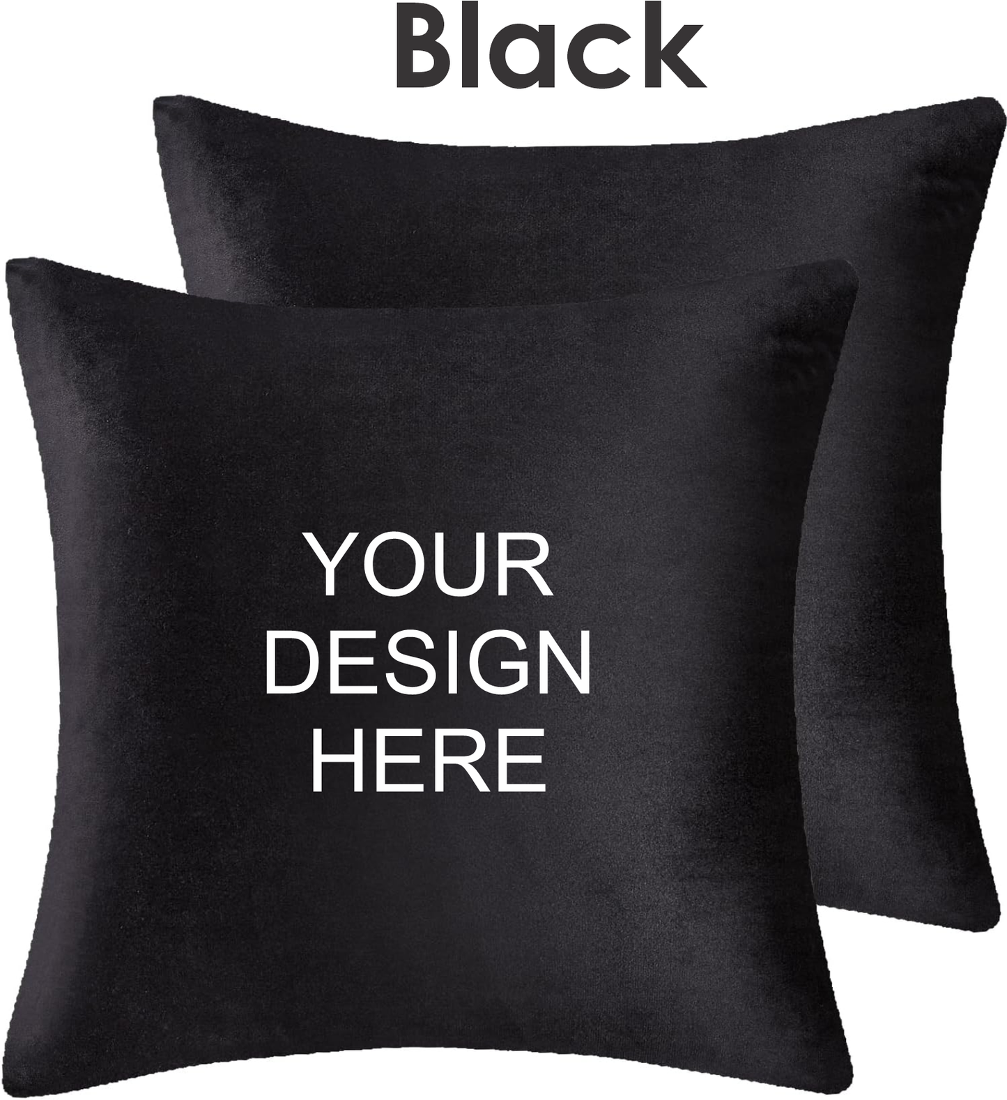 Personalized Velvet Decorative Throw Pillow Covers (Set of 12 pack)