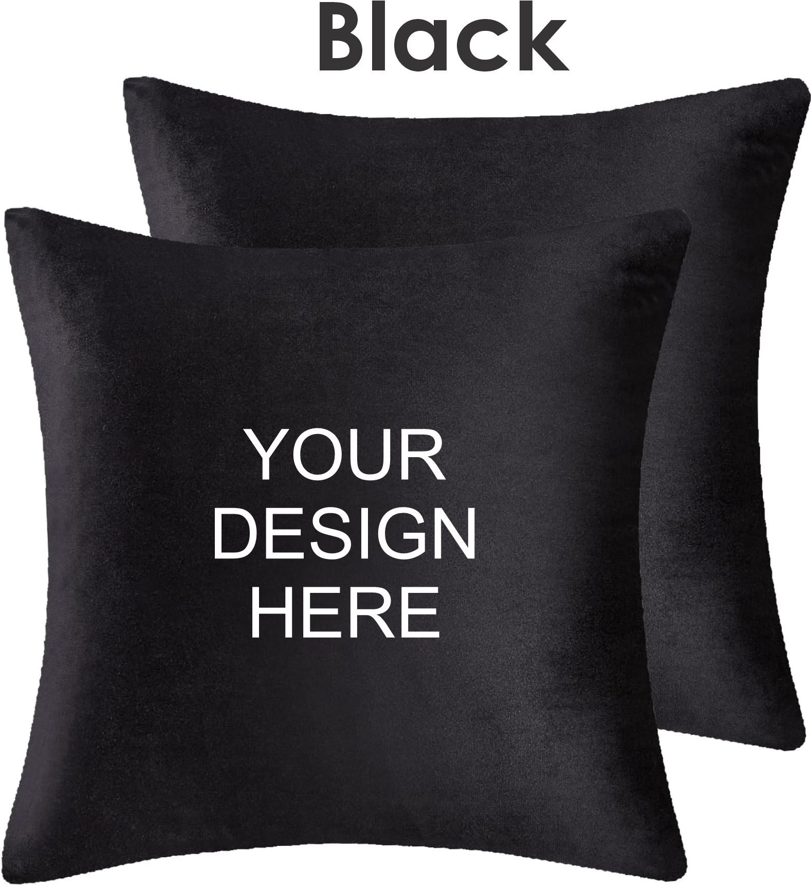 Personalized Velvet Decorative Throw Pillow Covers (Set of 12 pack)