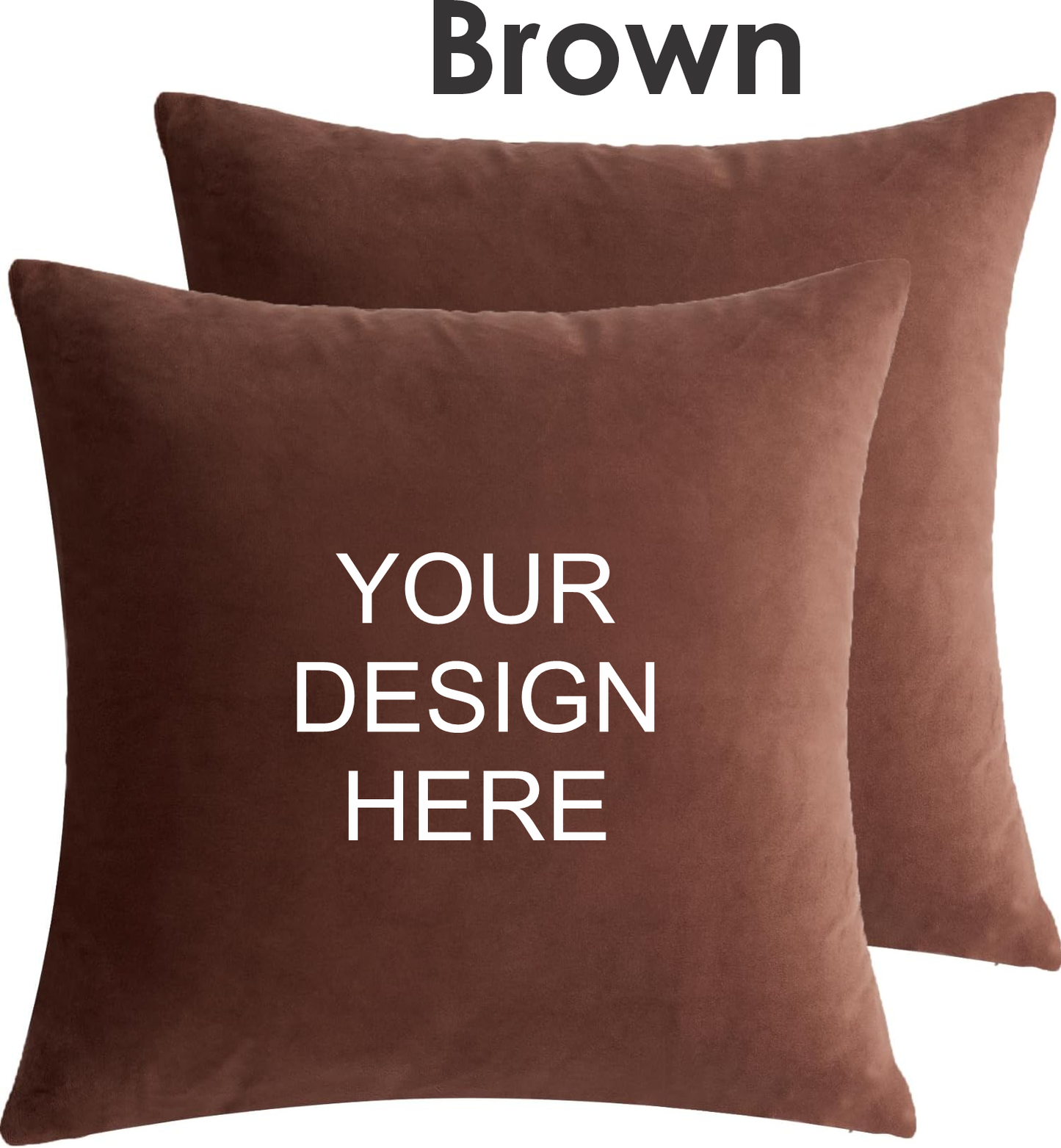 Personalized Velvet Decorative Throw Pillow Covers (Set of 12 pack)