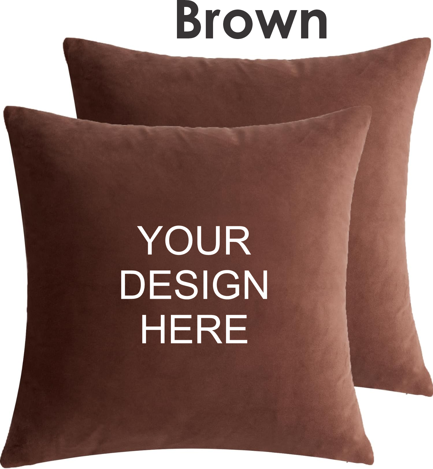 Personalized Velvet Decorative Throw Pillow Covers (Set of 12 pack)