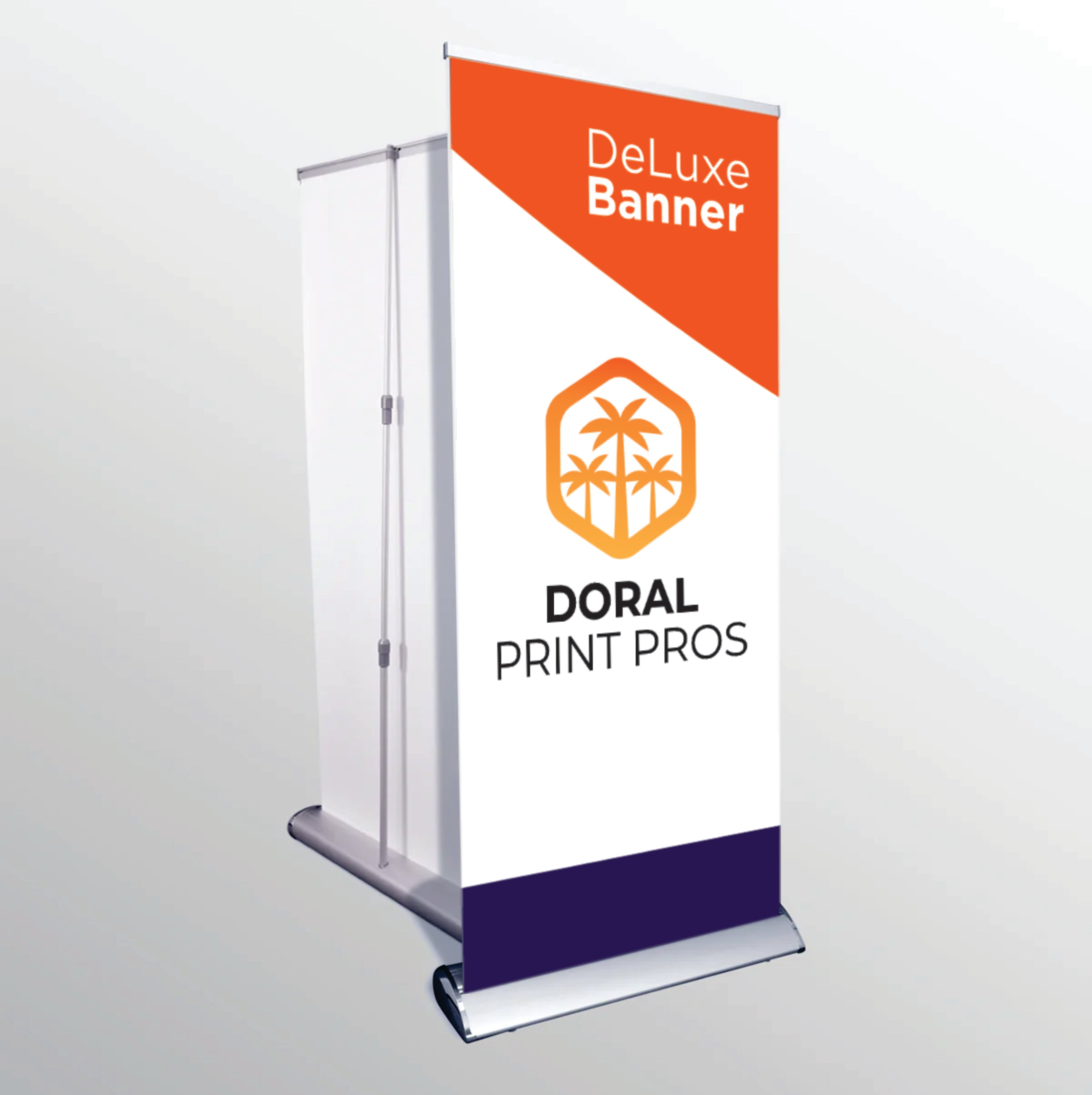 Roll Up Banner Deluxe Retractable 33"x81"