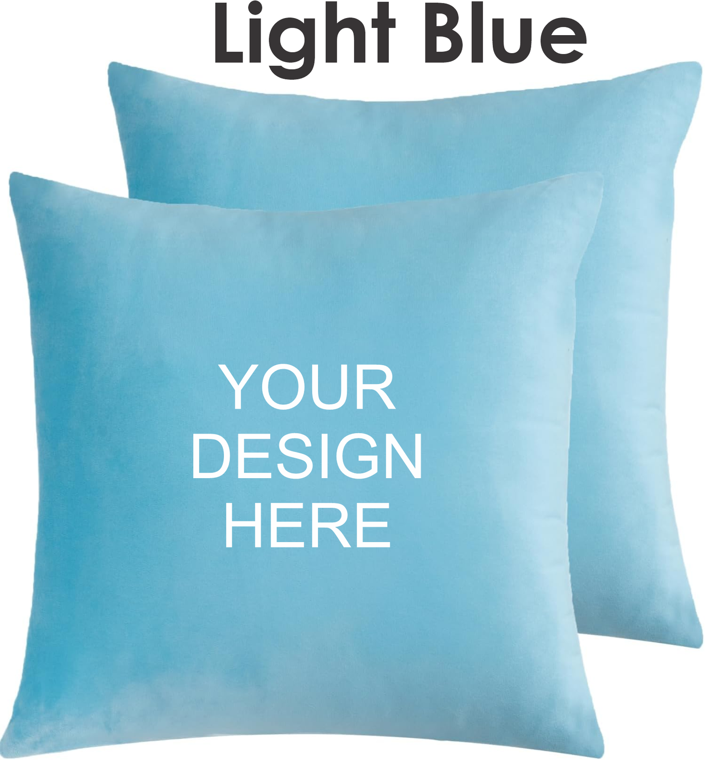 Personalized Velvet Decorative Throw Pillow Covers (Set of 12 pack)