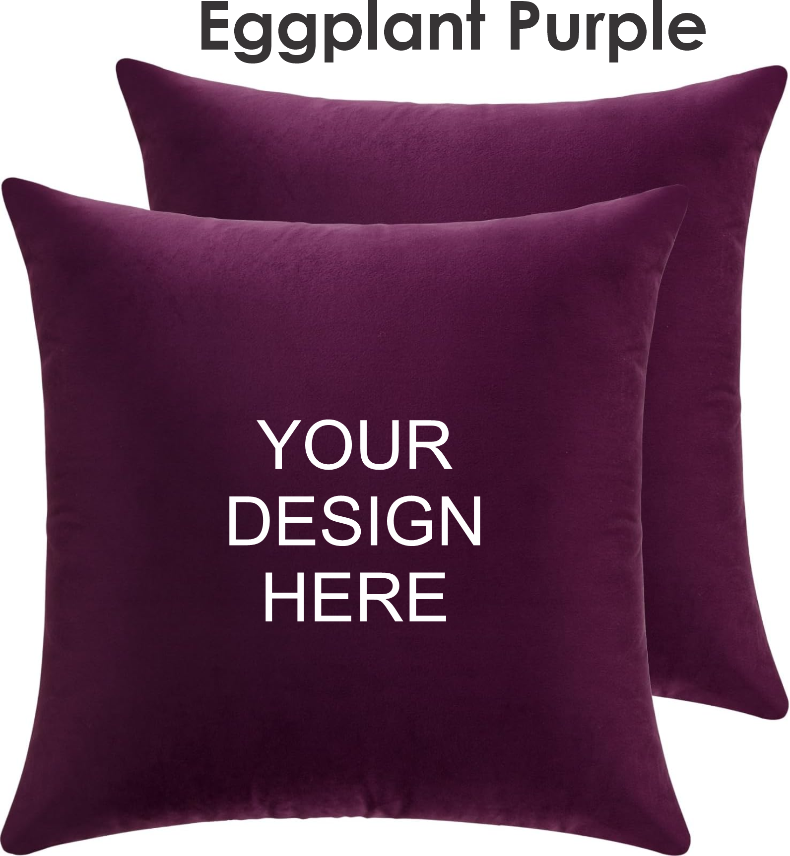 Personalized Velvet Decorative Throw Pillow Covers (Set of 12 pack)