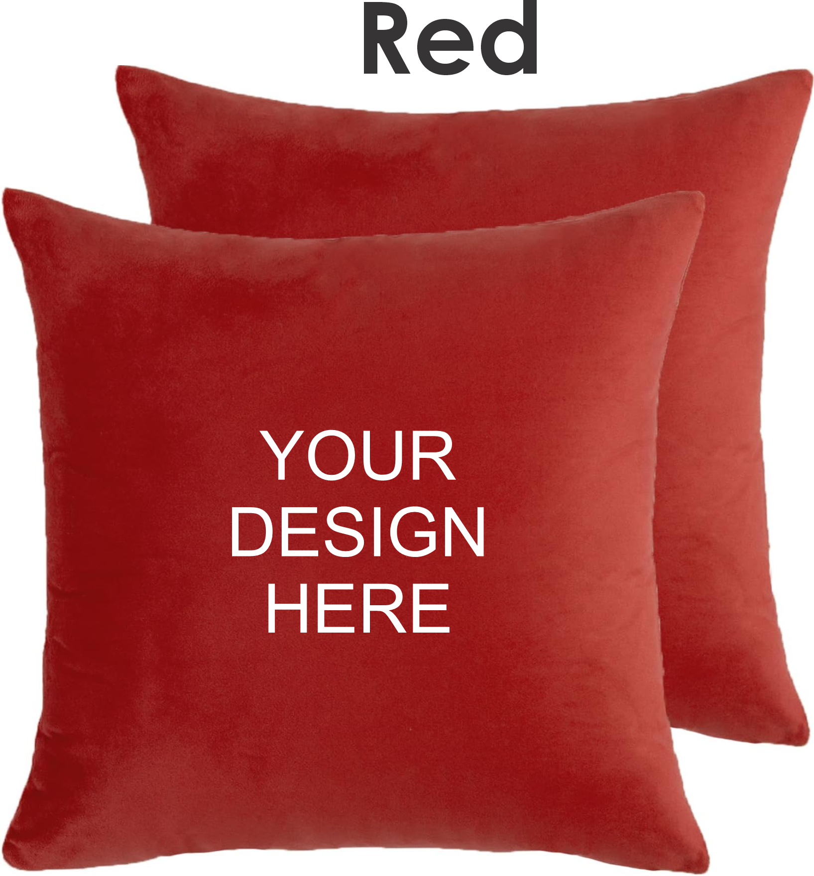 Personalized Velvet Decorative Throw Pillow Covers (Set of 12 pack)