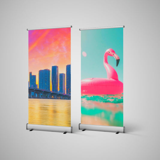 Roll Up Banner Standard Retractable 33"x81"